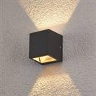 Lucande Maurice halogen outdoor wall light, IP54, set of 4