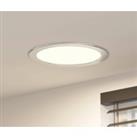 Prios LED recessed light Cadance, silver, 24cm, 10pcs, dimmable