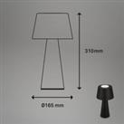 Briloner Kihi LED table lamp rechargeable battery, black