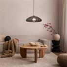 EGLO Barlaston hanging light, fabric lampshade, 1-bulb