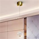 Schuller Valencia Austral LED pendant light, gold/clear, 1-bulb