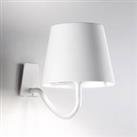 Zafferano Poldina LED wall light with rechargeable battery, white