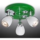 Brilliant Soccer LED ceiling light, 3-bulb