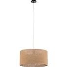 BRITOP Jute pendant light with a round jute lampshade