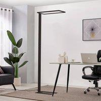 Prios LED office floor lamp Taronis, black, 195 cm, dimmable