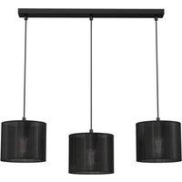 Euluna Jovin pendant light, 3-bulb, linear, black