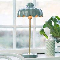 PR Home Wells table lamp, metal, green/gold