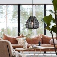 PR Home Adelle hanging light made of rattan black 43cm