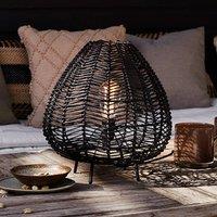 PR Home Nana table lamp, rattan, black