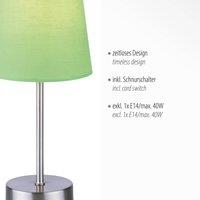 JUST LIGHT. GmbH Heinrich table lamp with green fabric shade