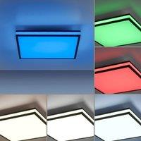 JUST LIGHT. GmbH LED ceiling lamp Mario, CTT, RGB, 45x45cm, black