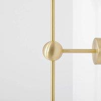 ALDEX Alison wall light, 2-bulb, brass/white, 59 cm