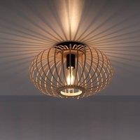 JUST LIGHT. GmbH Racoon wooden ceiling lamp, thin struts, 40cm