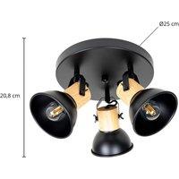 Lindby Bosko spotlight, 3-bulb, round