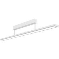 Prios Yuela LED ceiling lamp, DALI, 100 cm, silver