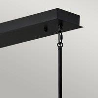 Quintiesse Styx LED hanging light black 3,000 K 30.5 x 113 cm