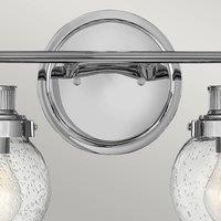 Quintiesse Poppy bathroom wall light, 2-bulb, chrome