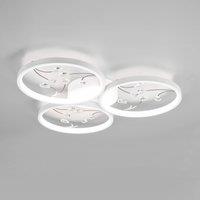 Trio Lighting LED ceiling lamp Groovy 3-bulb white 4,000K