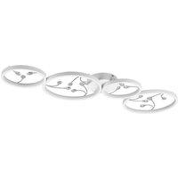 Trio Lighting LED ceiling lamp Groovy 4-bulb white 4,000K