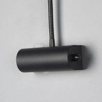 Trio Lighting Curtis wall light with flex arm, dimmable, black