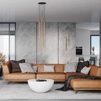 Nowodvorski Lighting Laser pendant light, 7-bulb, brass