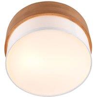 Trio Lighting Seasons ceiling lamp, wood/white 30 cm