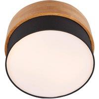 Trio Lighting Seasons ceiling lamp, wood/black 30 cm