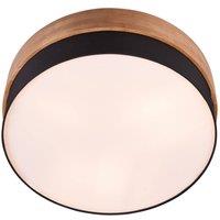 Trio Lighting Seasons ceiling lamp wood/black 50 cm