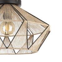 EGLO Adwickle ceiling light, natural yarn lampshade