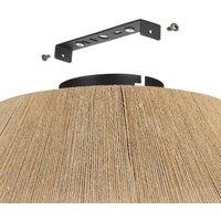 EGLO Alderney ceiling light, natural yarn lampshade