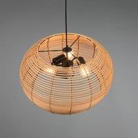 Trio Lighting Inga pendant light with rattan shade 50 cm