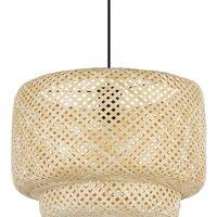 EGLO Hettonie pendant light, bamboo lampshade, 42 cm