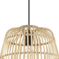 EGLO Glyneath pendant light, bamboo lampshade 37.5 cm