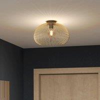 EGLO Venezuela ceiling lamp, lampshade made of golden rods