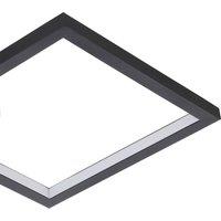 EGLO LED ceiling lamp Gafares, black aluminium 33 cm remote control CCT