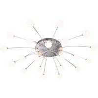 Trio Lighting Bullet LED ceiling lamp, 21-light, nickel/white