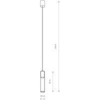 Nowodvorski Lighting Cylinder pendant light, clear/brass, height 35 cm