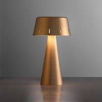 OLEV Mak LED table lamp with rechargeable battery, burnished finish