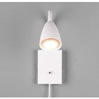 Trio Lighting Wanda wall light with plug, matt white