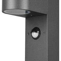 Trio Lighting Roya pillar light, motion sensor, anthracite