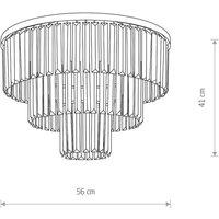 Nowodvorski Lighting Cristal ceiling light, transparent/black, 56 cm
