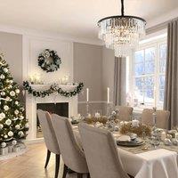 Nowodvorski Lighting Cristal pendant light, transparent/black, 56 cm