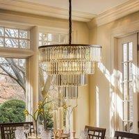 Nowodvorski Lighting Cristal pendant light, transparent/black, 71 cm