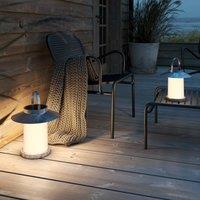 Nordlux Temple To-Go solar light, zinc, height 30 cm