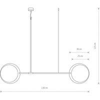 Nowodvorski Lighting Minimal pendant light in oak, 2-bulb