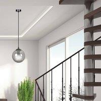 EMIBIG LIGHTING Glassy pendant light, black, graphite, glass, 14 cm, E14