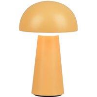 Reality Leuchten Lennon LED table IP44 battery touch dim yellow