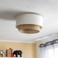 Duolla Boho ceiling light, 45 cm ecru/jute