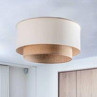 Duolla Boho ceiling light, 60 cm, ecru/jute