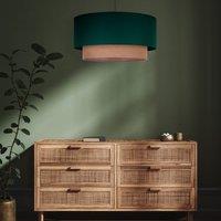 Duolla Boho pendant light 45 cm 1-bulb green/jute